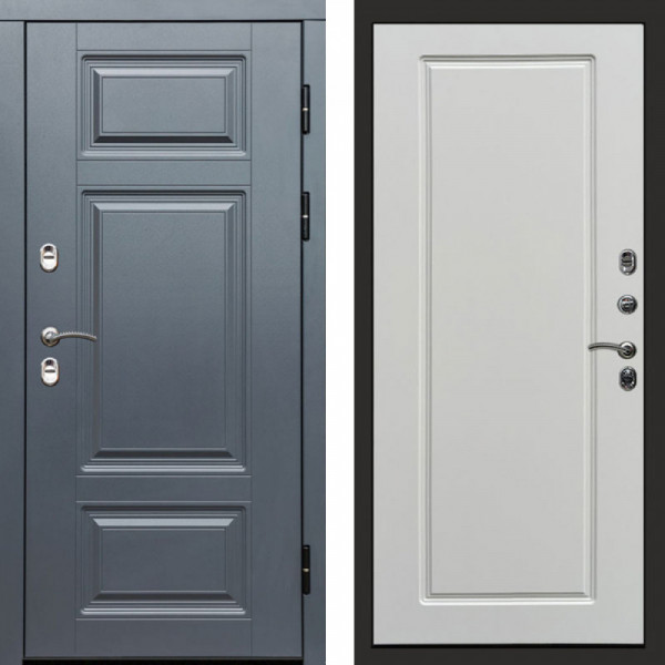 Входная дверь Termo-Door Премиум Grey - Гранд Белый софт