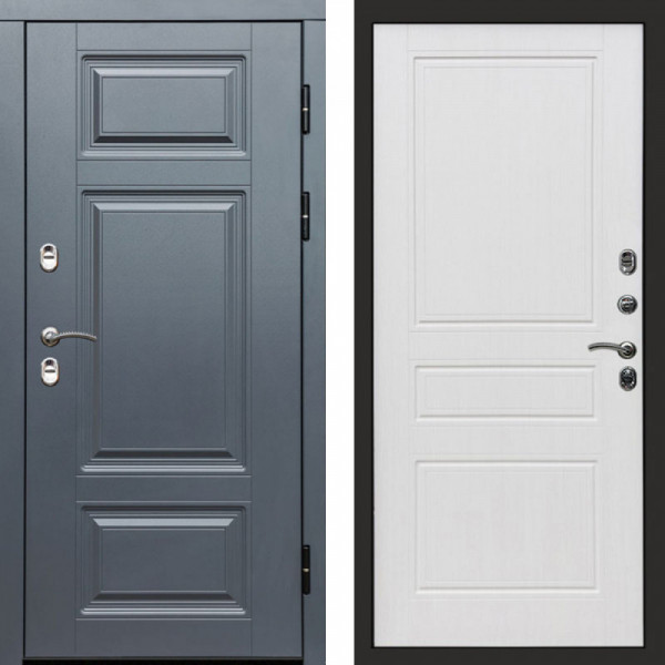 Входная дверь Termo-Door Премиум Grey - Классика белое дерево