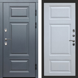 Входная дверь Termo-Door Премиум Grey - Лион Белый софт