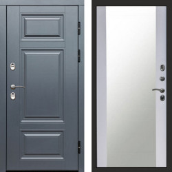 Входная дверь Termo-Door Премиум Grey - Зеркало белый софт