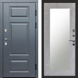 Входная дверь Termo-Door Премиум Grey - Зеркало Триумф бетон светлый