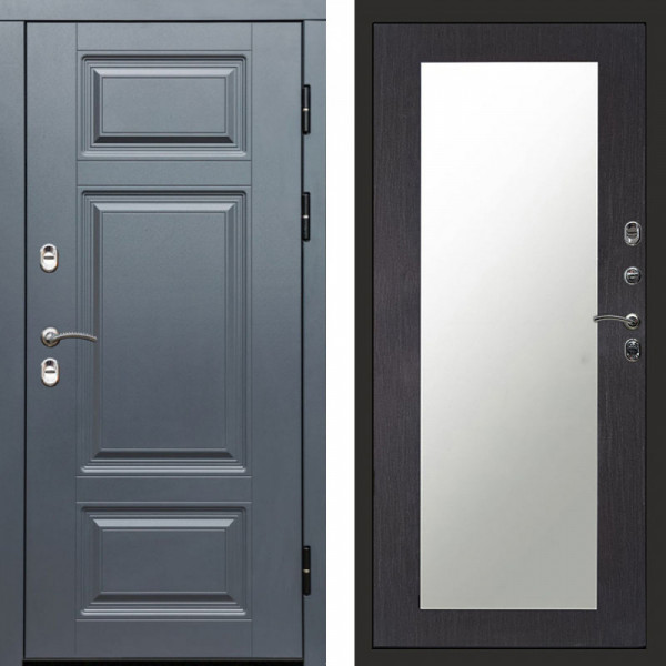 Входная дверь Termo-Door Премиум Grey - Зеркало Триумф венге