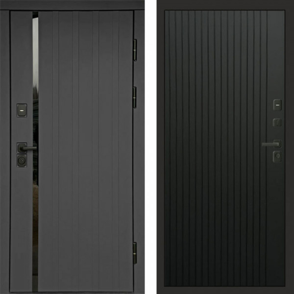 Входная дверь Termo-Door Роял Графит - Flat Черный кварц