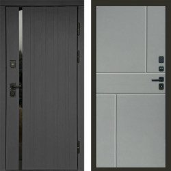 Входная дверь Termo-Door Роял Графит - Горизонт Grey софт