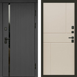 Входная дверь Termo-Door Роял Графит - Горизонт Слоновая кость