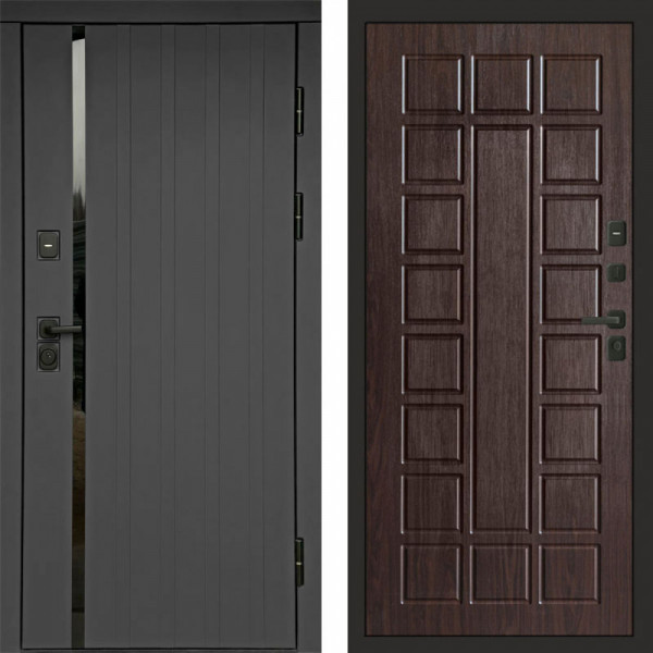 Входная дверь Termo-Door Роял Графит - Престиж венге