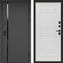 Входная дверь Termo-Door Роял Графит - Спарта белое дерево
