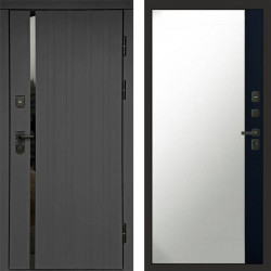 Входная дверь Termo-Door Роял Графит - Зеркало Фацет Черный кварц