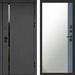 Входная дверь Termo-Door Роял Графит - Зеркало Фацет Grey софт