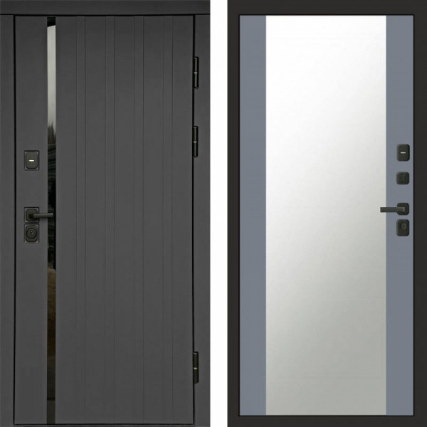 Входная дверь Termo-Door Роял Графит - Зеркало Grey Софт