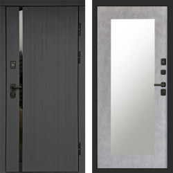Входная дверь Termo-Door Роял Графит - Зеркало Триумф бетон светлый