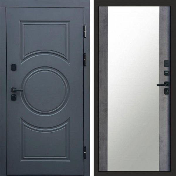 Входная дверь Termo-Door Сфера - Зеркало бетон темный