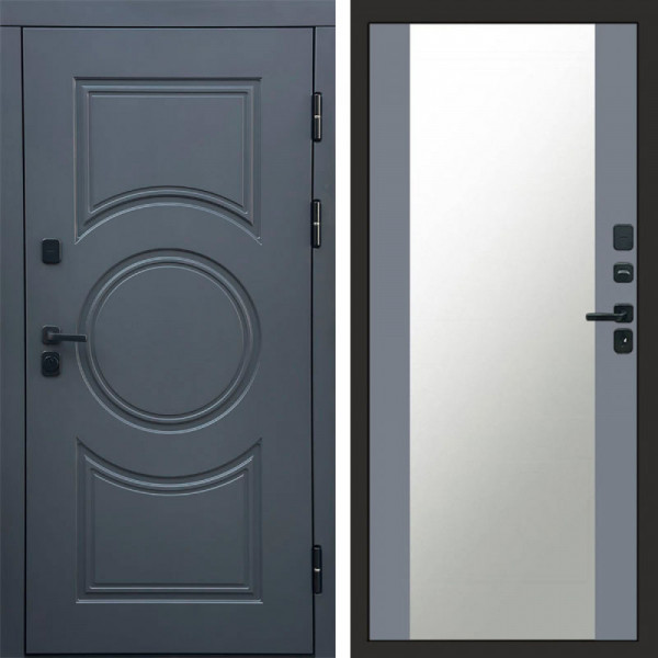 Входная дверь Termo-Door Сфера - Зеркало Grey Софт
