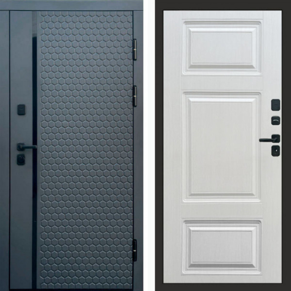 Входная дверь Termo-Door Simple Графит - Лион Лиственница