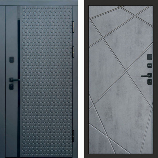 Входная дверь Termo-Door Simple Графит - Лучи бетон темный