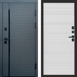 Входная дверь Termo-Door Simple Графит - Лучи White line