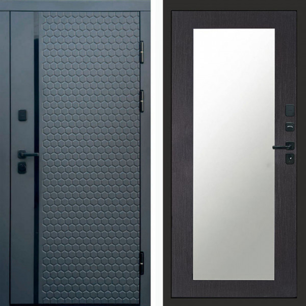 Входная дверь Termo-Door Simple Графит - Зеркало Триумф венге
