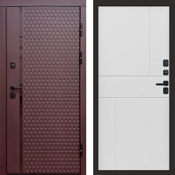 Входная дверь Termo-Door Simple Шоколад - Горизонт белый