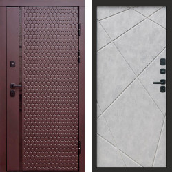 Входная дверь Termo-Door Simple Шоколад - Лучи бетон светлый