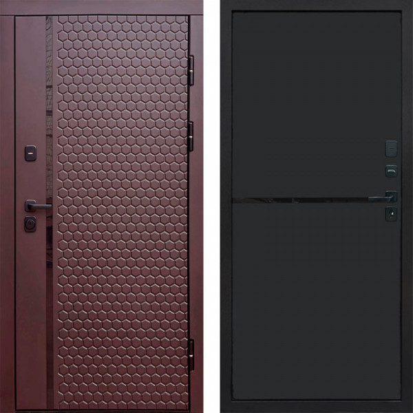 Входная дверь Termo-Door Simple Шоколад - Нео Black