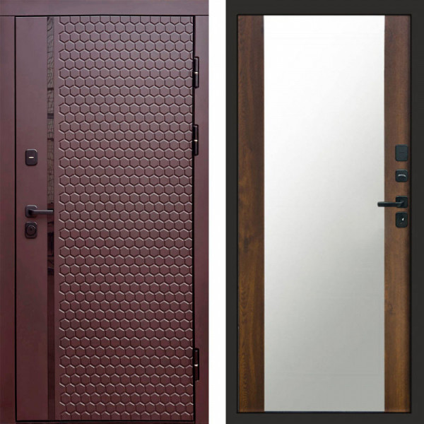 Входная дверь Termo-Door Simple Шоколад - Зеркало дуб