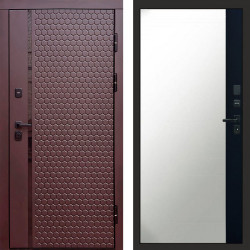 Входная дверь Termo-Door Simple Шоколад - Зеркало Фацет Черный кварц