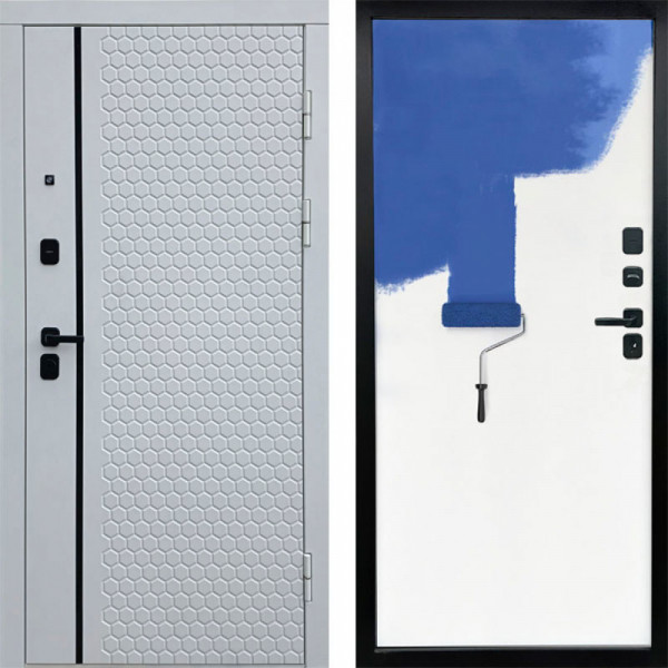 Входная дверь Termo-Door Simple White - Гладкая Панель Под Покраску Под покраску (грунт)