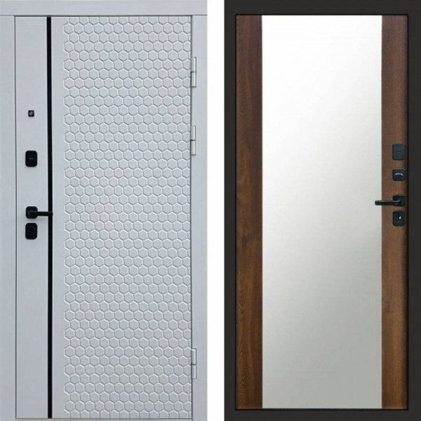 Входная дверь Termo-Door Simple White - Зеркало дуб
