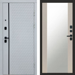 Входная дверь Termo-Door Simple White - Зеркало Слоновая кость