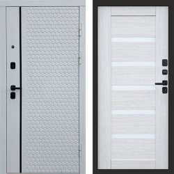 Входная дверь Termo-Door Simple White - Зеркало Триумф Царга лиственница 4500 / 5500