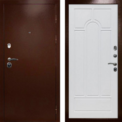 Входная дверь Termo-Door Техно Медь Антик - Арка белое дерево