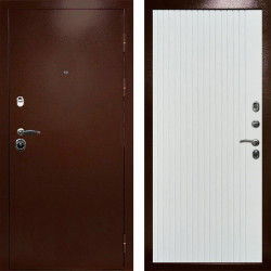 Входная дверь Termo-Door Техно Медь Антик - Flat Белый софт