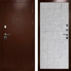 Входная дверь Termo-Door Техно Медь Антик - Горизонт бетон светлый