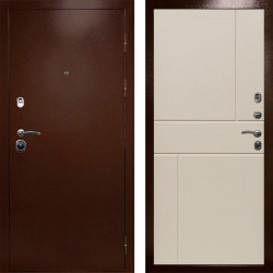 Входная дверь Termo-Door Техно Медь Антик - Горизонт Слоновая кость