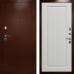 Входная дверь Termo-Door Техно Медь Антик - Гранд Белый софт