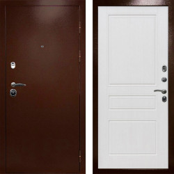 Входная дверь Termo-Door Техно Медь Антик - Классика белое дерево