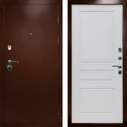 Входная дверь Termo-Door Техно Медь Антик - Классика белый матовый