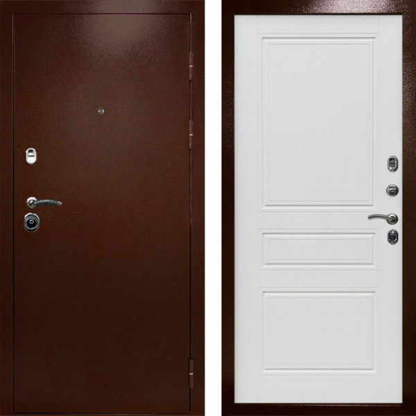 Входная дверь Termo-Door Техно Медь Антик - Классика лиственница