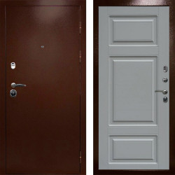 Входная дверь Termo-Door Техно Медь Антик - Лион Grey софт