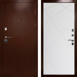 Входная дверь Termo-Door Техно Медь Антик - Лучи белый