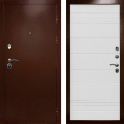 Входная дверь Termo-Door Техно Медь Антик - Лучи White line