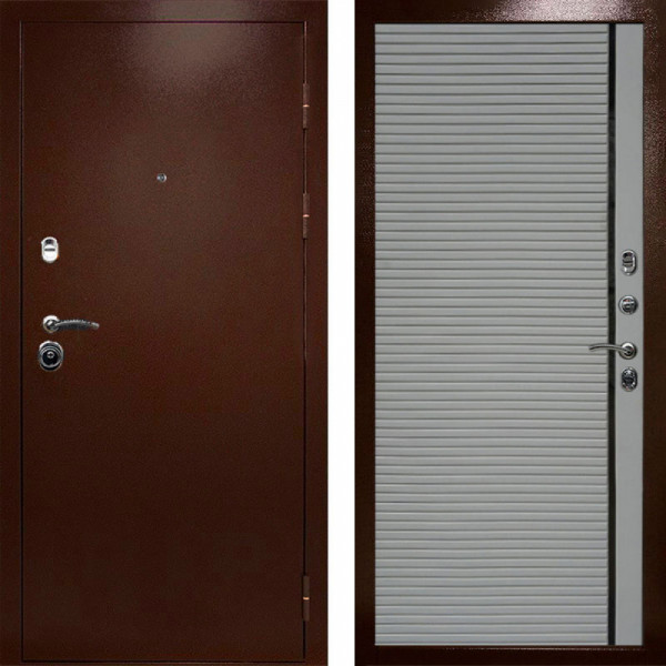 Входная дверь Termo-Door Техно Медь Антик - Porte Grey софт