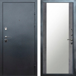 Входная дверь Termo-Door Техно Серебро Антик - Зеркало бетон темный