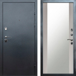 Входная дверь Termo-Door Техно Серебро Антик - Зеркало лиственница