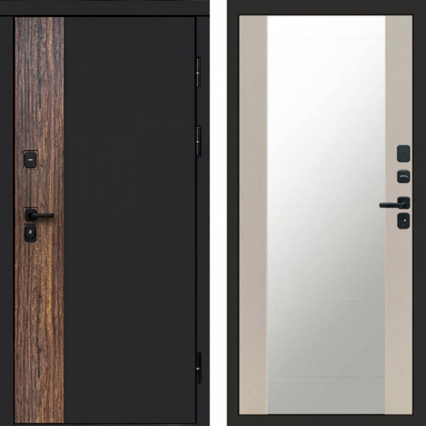 Входная дверь Termo-Door Тор - Зеркало Слоновая кость