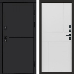 Входная дверь Termo-Door Тренд Black - Горизонт белый