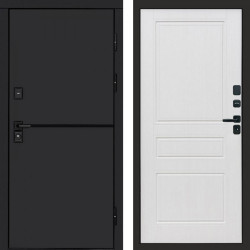 Входная дверь Termo-Door Тренд Black - Классика белое дерево