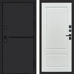 Входная дверь Termo-Door Тренд Black - Марсель Белый софт