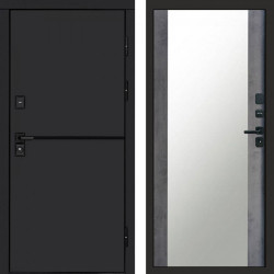 Входная дверь Termo-Door Тренд Black - Зеркало бетон темный