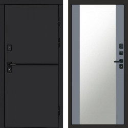 Входная дверь Termo-Door Тренд Black - Зеркало Grey Софт